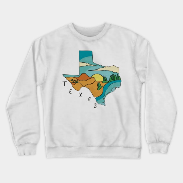 Texas Lover Crewneck Sweatshirt by Digital-Zoo